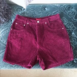 NWOT Espirt maroon jean shorts